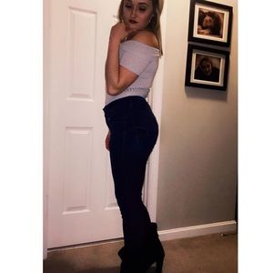 Off the shoulder onesie